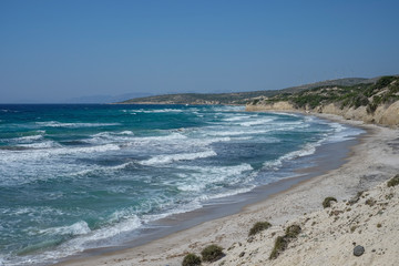 Beautiful Shorline, Mediterranean Sea and beautiful Sandy beaches in Europe