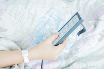 remote control to adjust the level of the hospital bed.