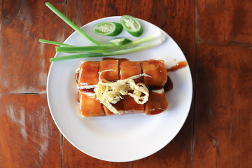 rice roll, fresh roll or vegetable roll