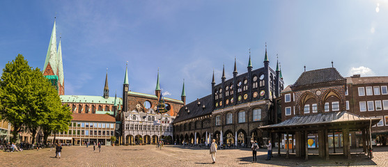 Lübeck Marktplatz Panorama