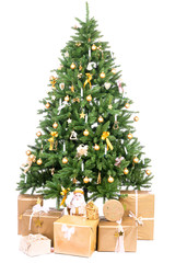 gold geschmückter weihnachtsbaum