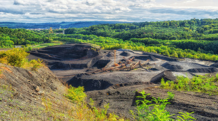France Lorraine Carriere de Freyming-Merlebach et Freyming- Merlebach avec &Eacute;glise Saint-Maurice