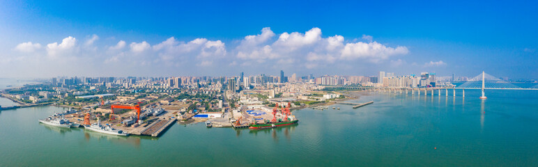 Naklejka na ściany i meble Beautiful scenery in Zhanjiang Bay, Guangdong Province