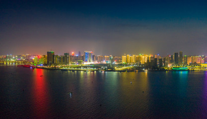 Fototapeta na wymiar City View in Zhanjiang Bay, Guangdong Province