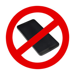 no phone sign isolated on white background