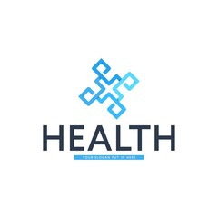 Healthy or Health Line Logo, Medical Line Logo, Hospital Symbols Vector, Modern and Adult Design Icon