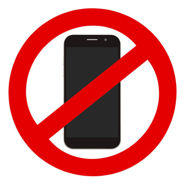 no phone sign isolated on white background