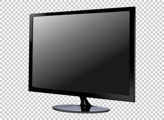 LED television screen on background vector