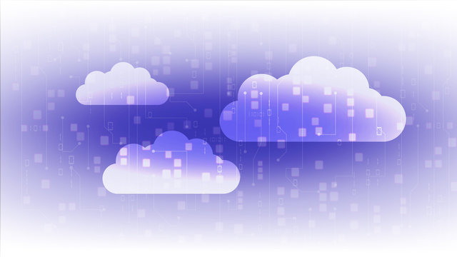 Abstract cloud technology background in internet network. EPS 10