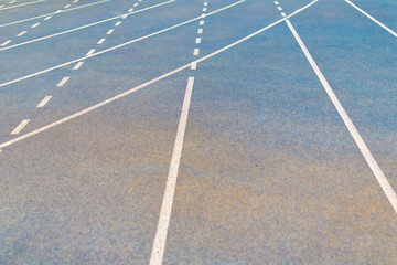 blue running track