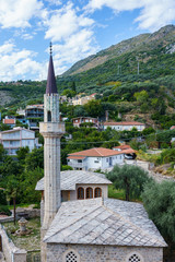 Mosque building in the city of Bar in Montenegro