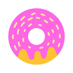 Donut icon vector isolated on white background. Donut glaze collection. Sweet sugar icing donuts.