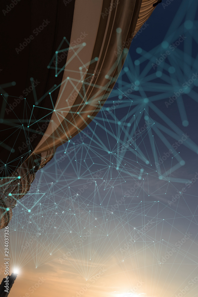 Poster wireless network technology background