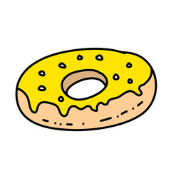 Donut icon vector isolated on white background. Donut glaze collection. Sweet sugar icing donuts.