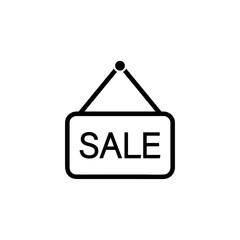 Sale door plate outline icon. linear style sign for mobile concept and web design. simple line vector icon. Symbol, logo illustration.