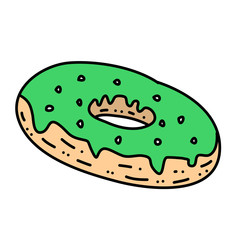 Donut icon vector isolated on white background. Donut glaze collection. Sweet sugar icing donuts.