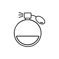 Perfume icon thin line for web and mobile, modern minimalistic flat design. Vector dark grey icon on white background.