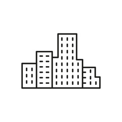 line background of the city, vector cityscape collection. icon for apps and websites