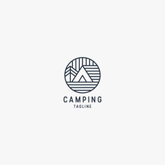 Camping Logo Icon Design Template Vector Illustration