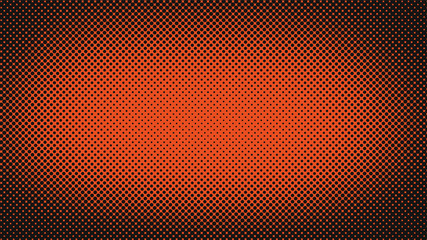 Orange and black retro comic pop art background with dots, cartoon halftone background vector illustration eps10