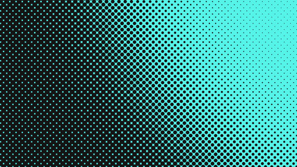 Light turquoise with black modern pop art background with halftone dots design, vector illustration - obrazy, fototapety, plakaty