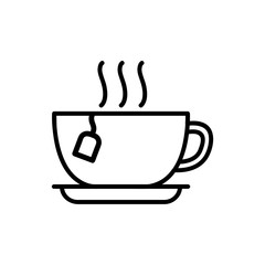 Сup with tea bag icon. Premium quality vector symbol drawing concept for your logo web mobile app UI design.