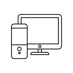 Computer line icon. Premium quality vector symbol drawing concept for your logo web mobile app UI design.