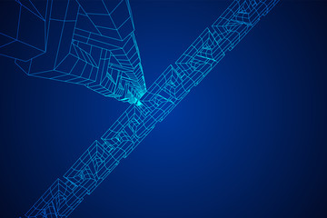 Wireframe BlockChain links.