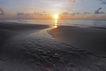 Sunrise on Miami Beach, Florida.