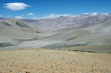 Mountainous landscape. Tibetan Plateau, Tibet, China, Asia.