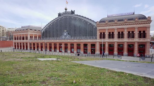 Madrid Atocha railway station Estacion de Madrid Atocha is the largest railway station in Madrid opened in 1988, Madrid, Spain.