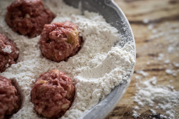 homemade meatballs in sauce
