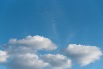Nature background of cumulus clouds, blue sky and white clouds