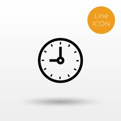 clock line icon vector design