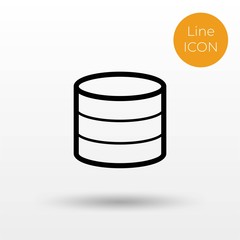 database line icon vector design