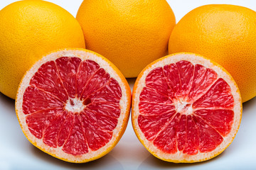 grapefruit on white background