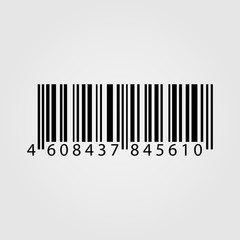 vector illustration of bar code, sticke