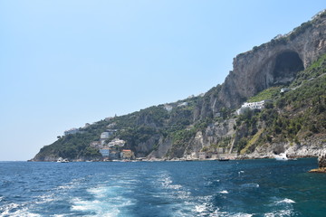 Fototapeta na wymiar View of the coast of positano amalfi coast italy