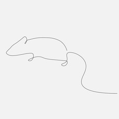 Fototapeta premium Rat animal print vector illustration