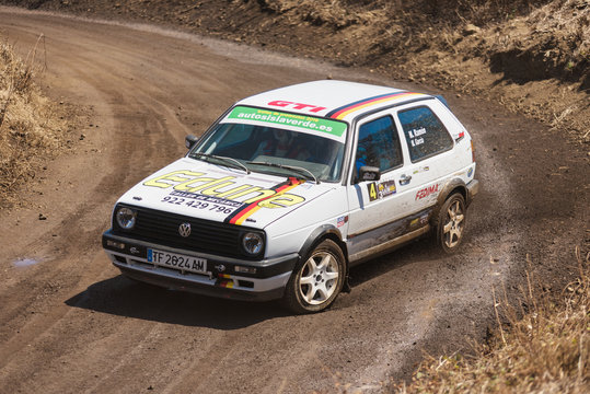 La Palma, Spain - September 10, 2016: Golf GTI mk2 in Villa de Mazo on September 10, 2016 in La Palma, Canary island, Spain.