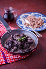 Wild boar goulash with spätzle
