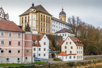 Fototapeta na wymiar View of castle, Neuburg an der Donau, Germany