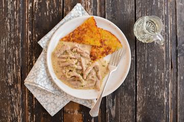 Zurich veal ragout with rosti