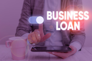 Handwriting text Business Loan. Conceptual photo Credit Mortgage Financial Assistance Cash Advances...