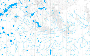 Rich detailed vector map of Lakeville, Minnesota, USA
