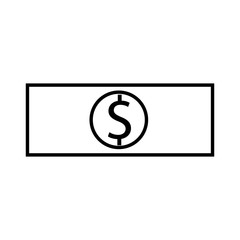 vector icon currency for the United States