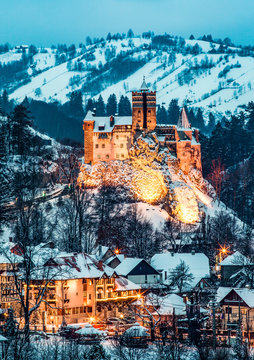 Bran Or Dracula Castle In Romania