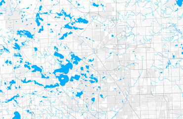 Fototapeta na wymiar Rich detailed vector map of Pontiac, Michigan, USA