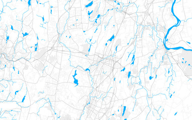 Fototapeta na wymiar Rich detailed vector map of Meriden, Connecticut, USA