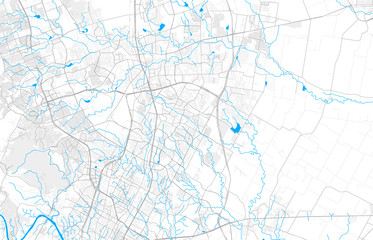 Rich detailed vector map of Pflugerville, Texas, USA